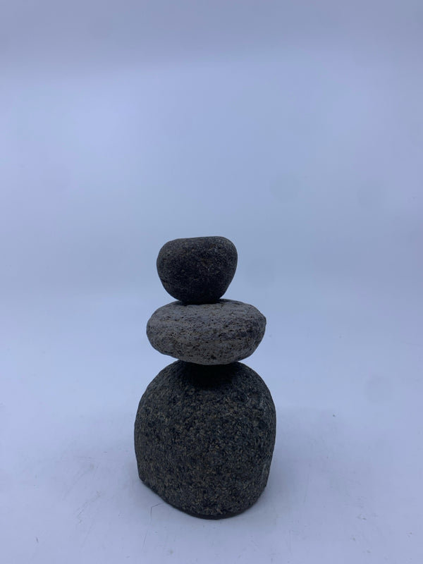 3 STACKING ROCK DECOR.