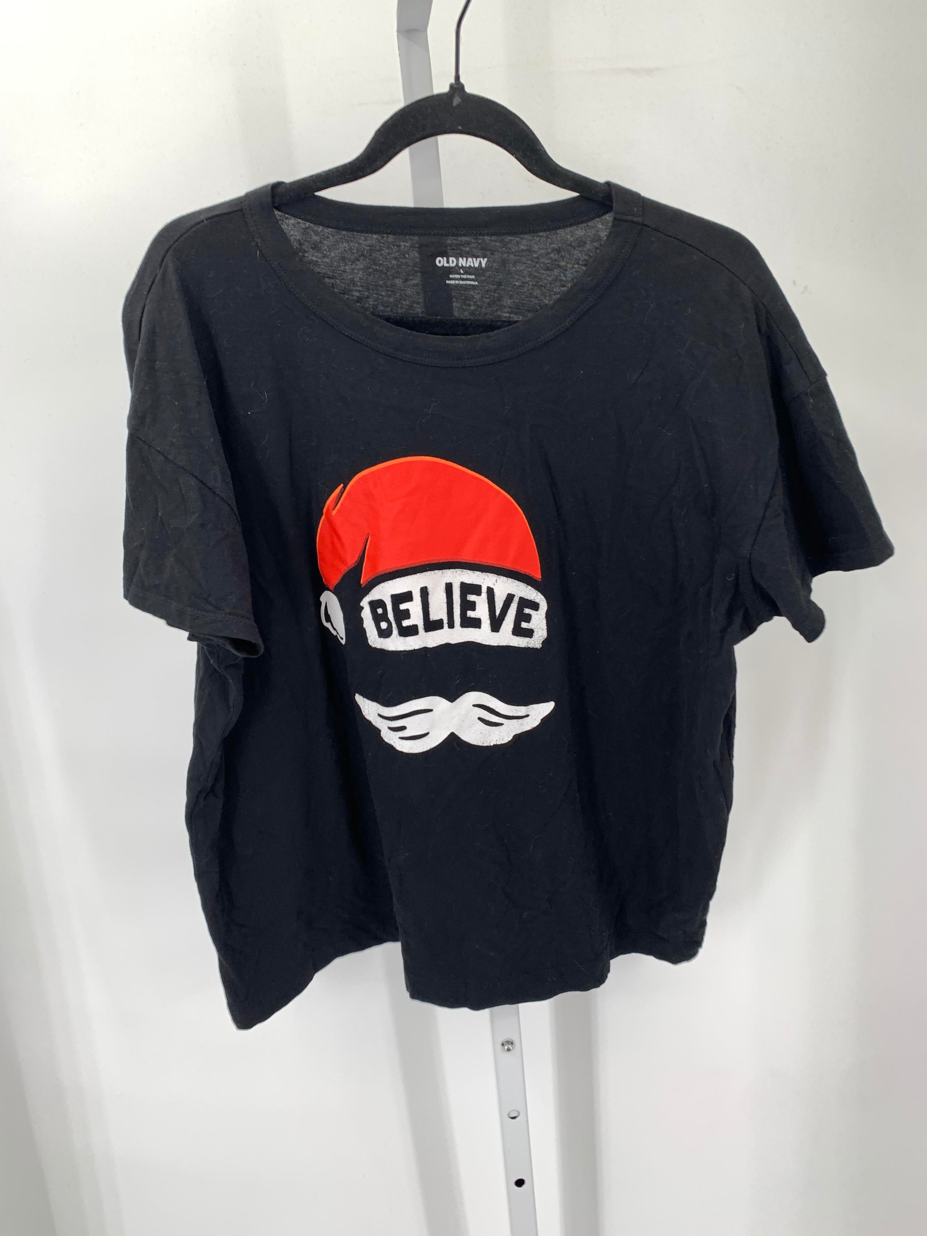 SHORT SLV SHIRT SANTA BELIEVE