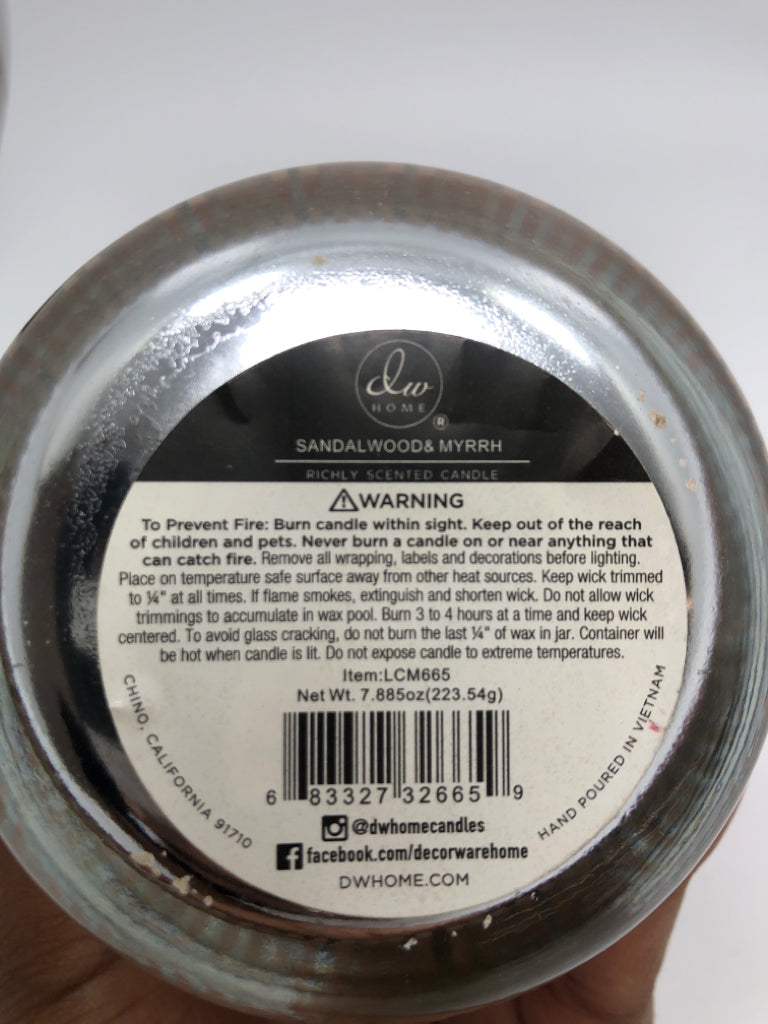 SANDAL WOOD & MYRRH CANDLE.