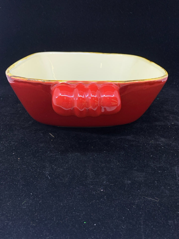RED CERAMIC BAKING DISH-PIER 1.