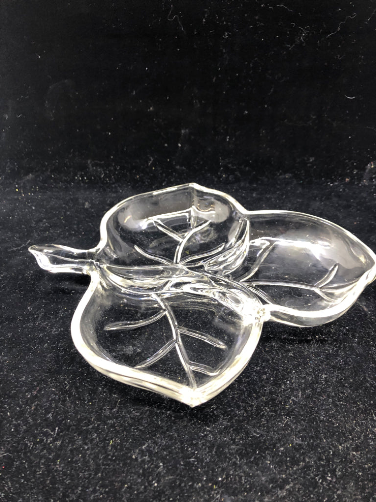 LEAF PATTERN 3 SECTION BOWL.