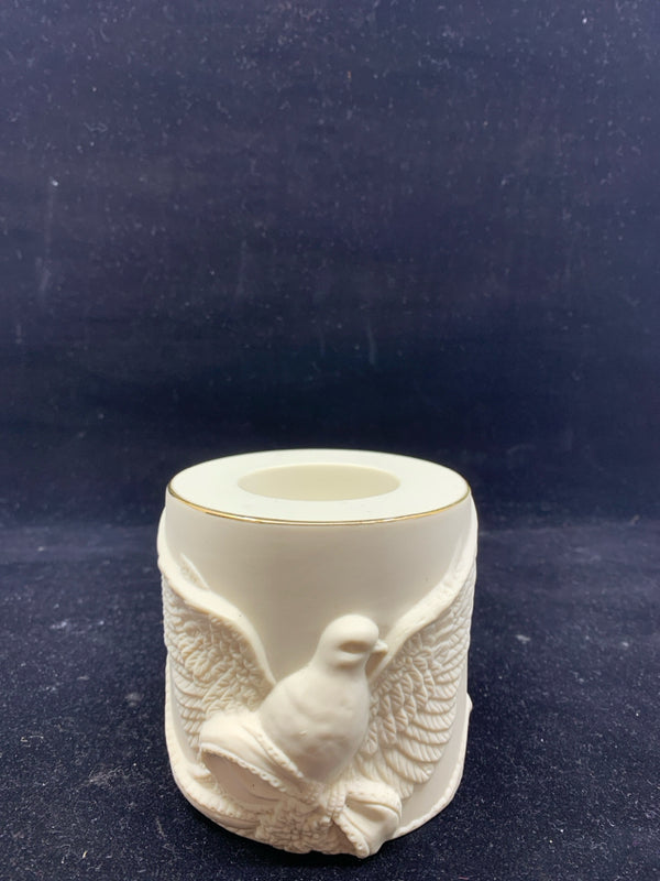 CREAM LENOX  DOVE TEA LIGHT HOLDER.