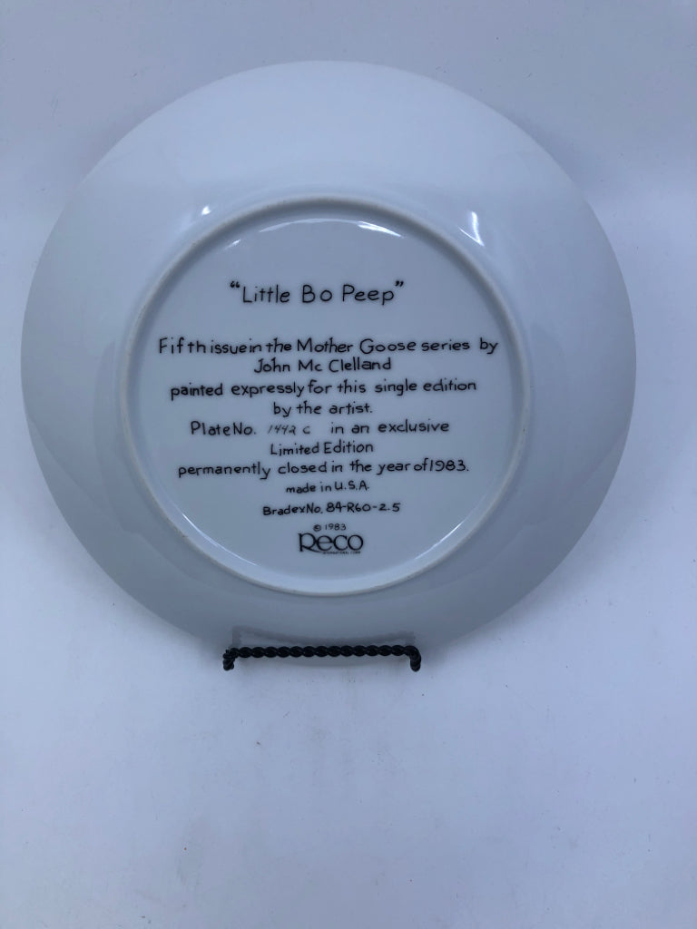 LITTLE BO PEEP PLATE.