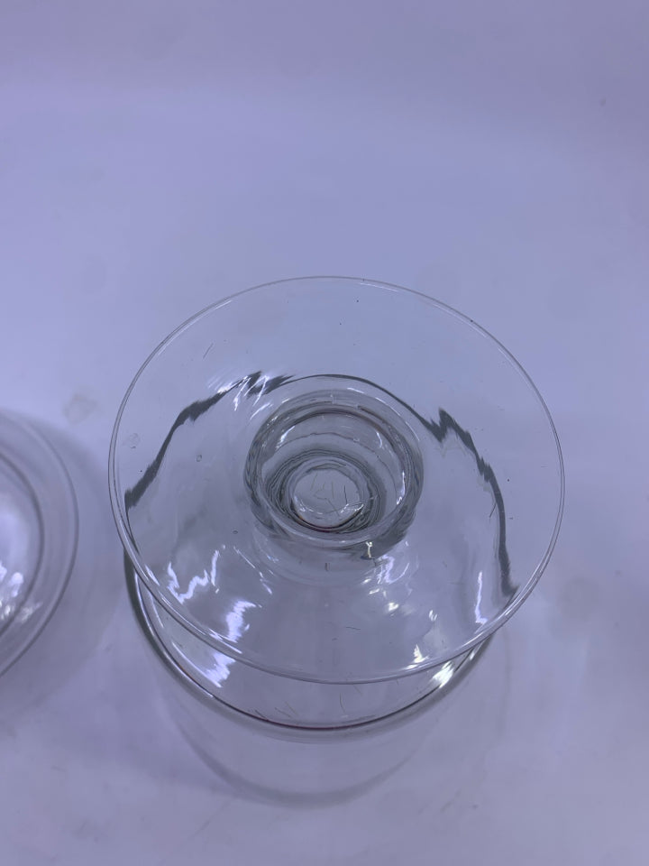 FOOTED GLASS JAR W LID.