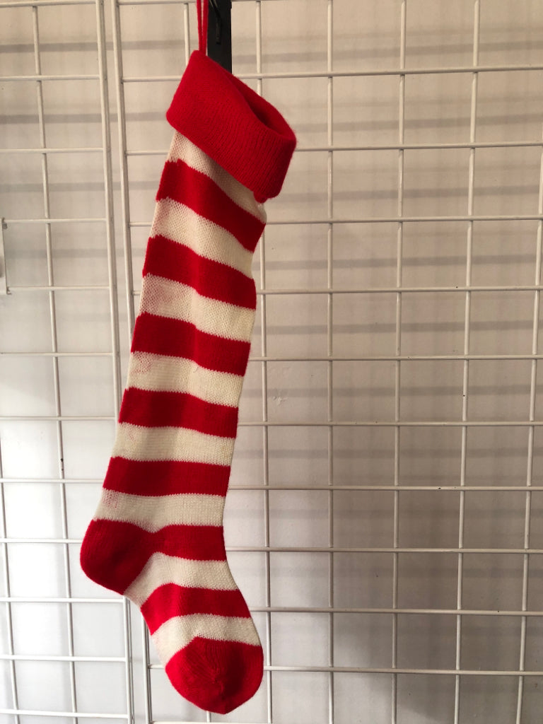 RED AND WHITE STOCKING.