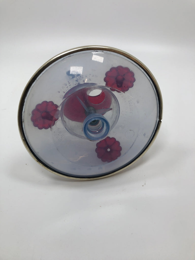 PLASTIC HUMMINGBIRD FEEDER.