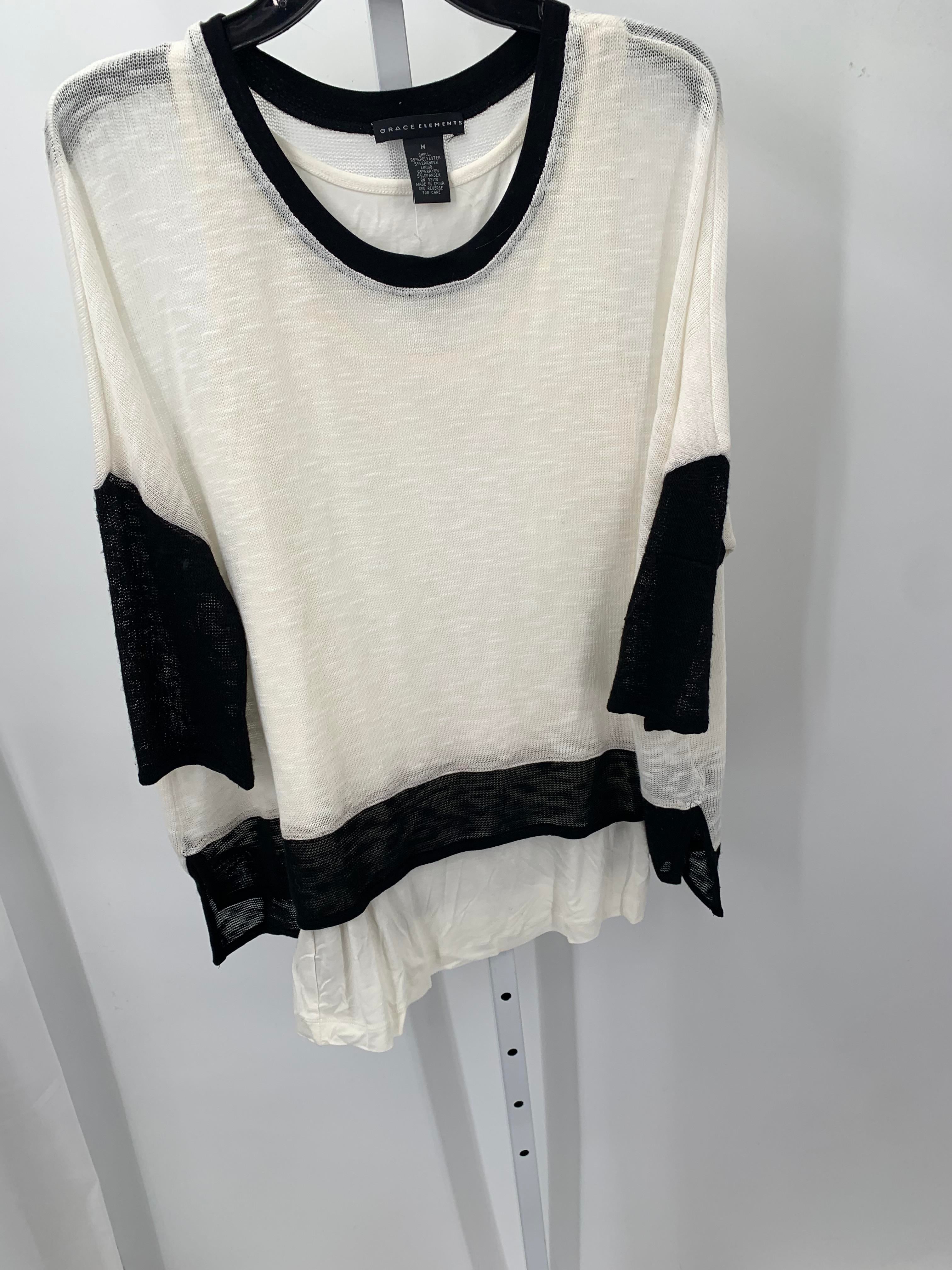 Grace Elements Size Medium Misses Short Slv Sweater