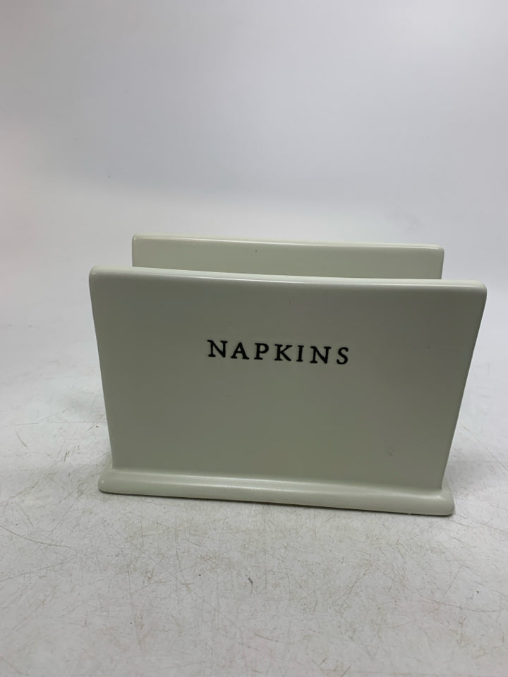 STONEWARE NAPKIN HOLDER.