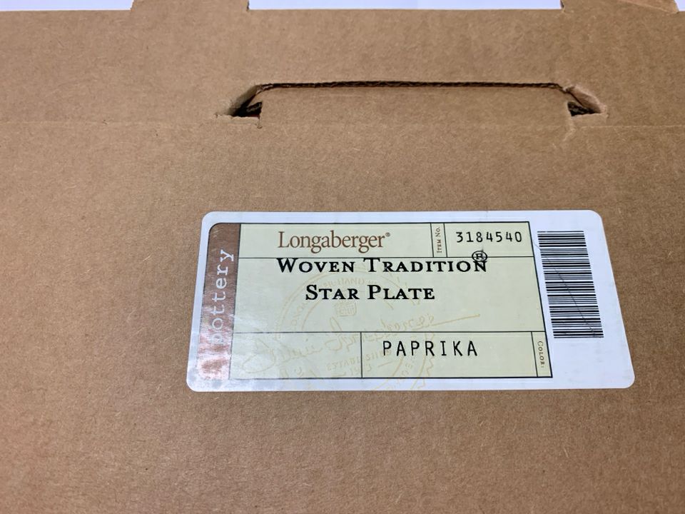 NIB LONGABERGER STAR PLATE.