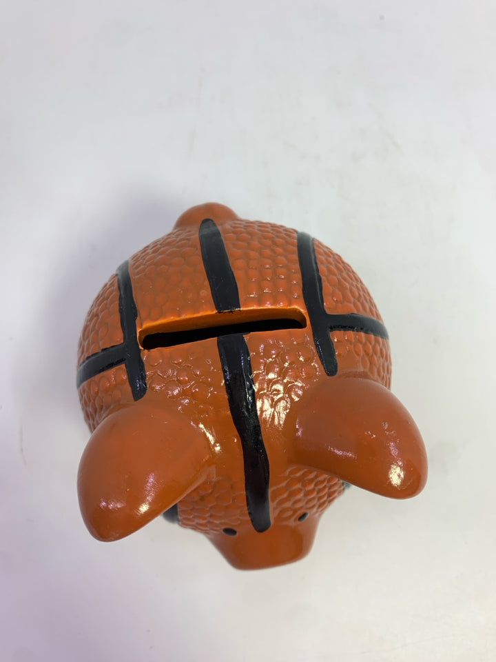 BASKETBALL CERAMIC PIGGY BANK.