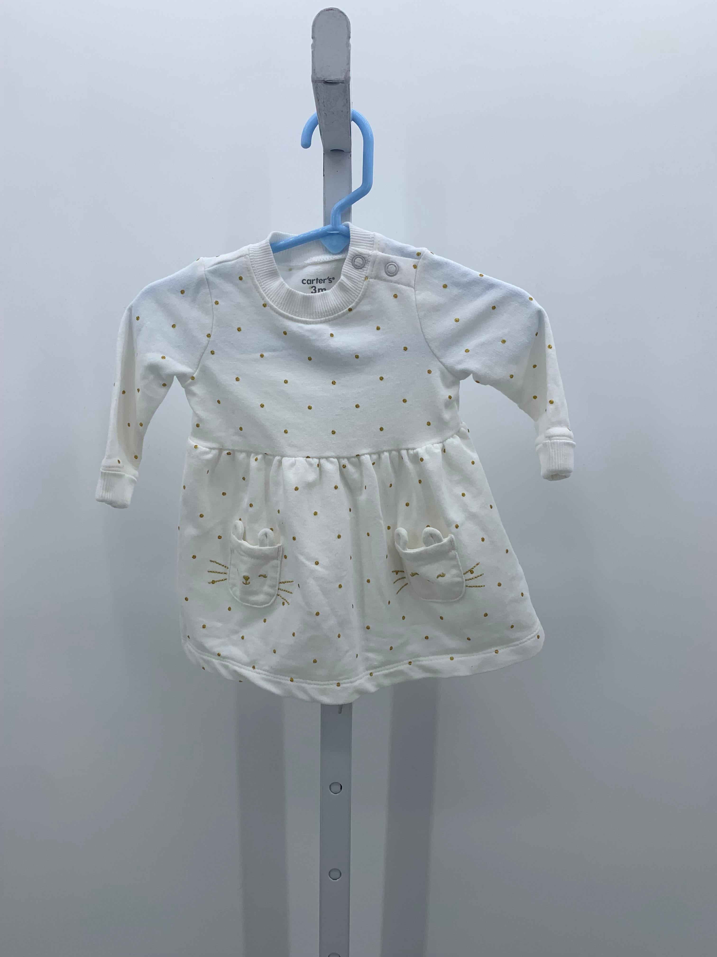 Carters Size 3 Months Girls Long Sleeve Dress