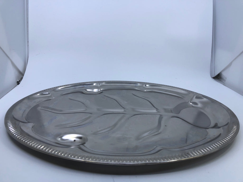 VTG METAL SERVING PLATTER 18" X 13"