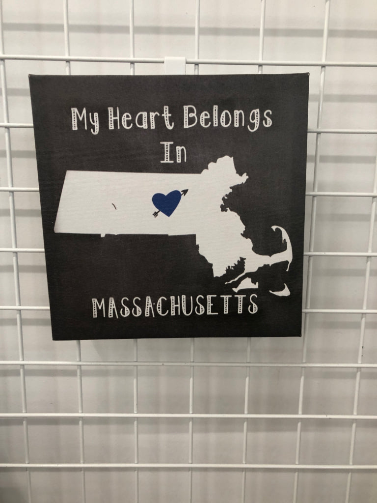 "My heart belongs in Mass" CANVAS.
