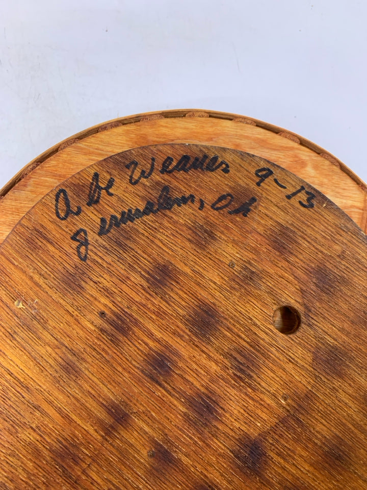 BLUE GREEN RED LAZY SUSAN BASKET.