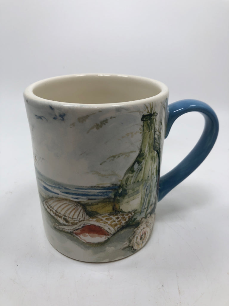 WATERCOLOR BEACH SCENE MUG.
