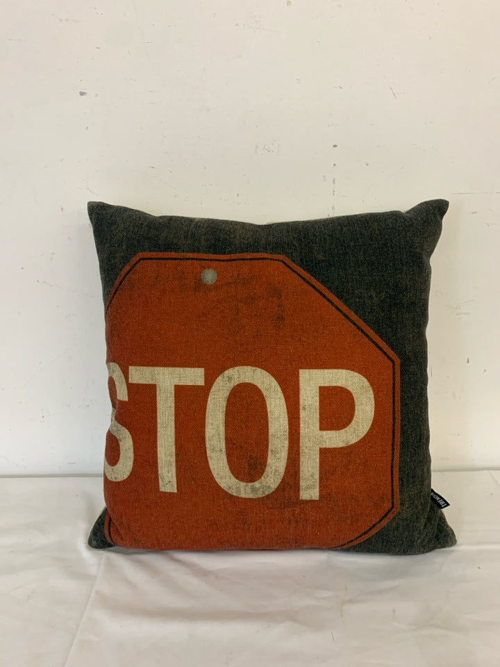 STOP SIGN PILLOW.