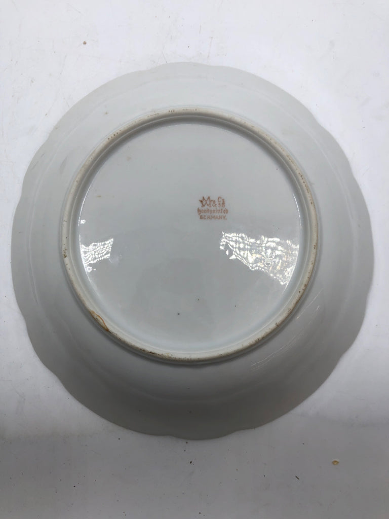 VTG PORCELAIN DECORATIVE FLORAL BOWL- GERMANY.