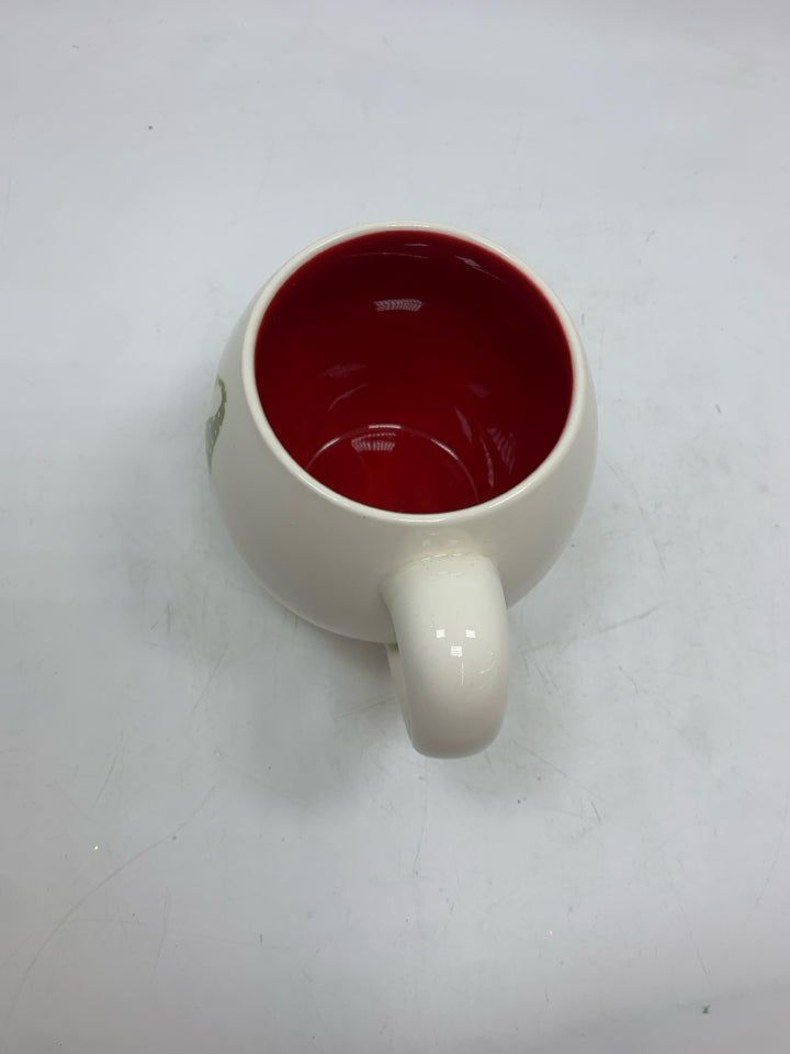 RAE DUNN GNOME MERRY RED INTERIOR MUG.
