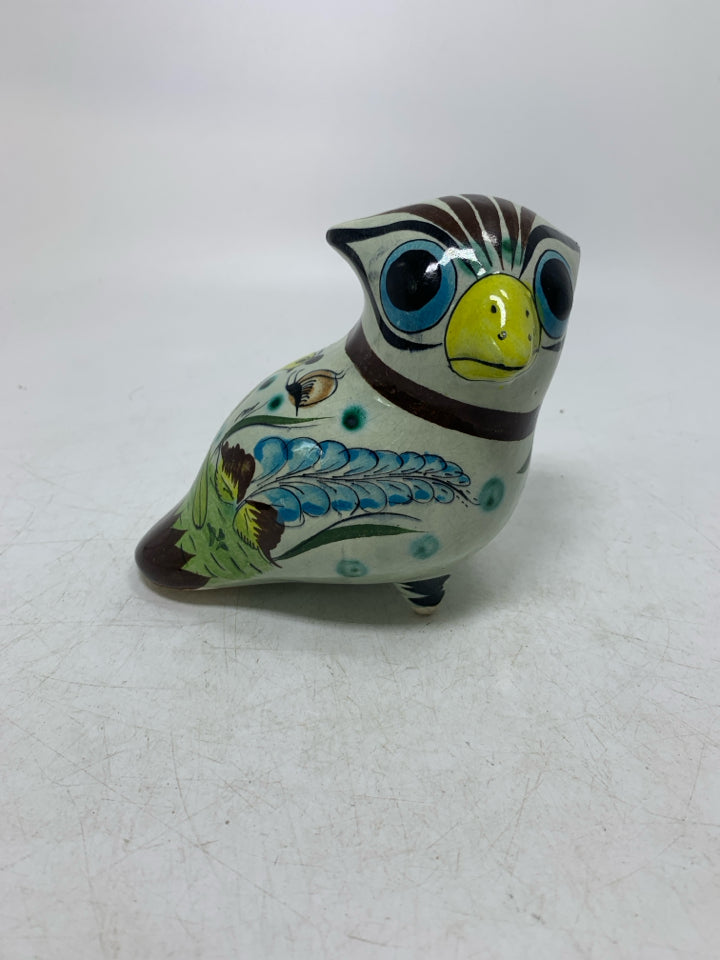 VERY DETAILED HAND PAINTED OWL MADE IN MEXICO.