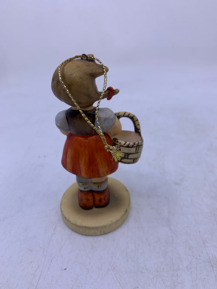 LITTLE GIRL W/ BASKET PRODUCTION 2ND EDITION ORNAMENT.