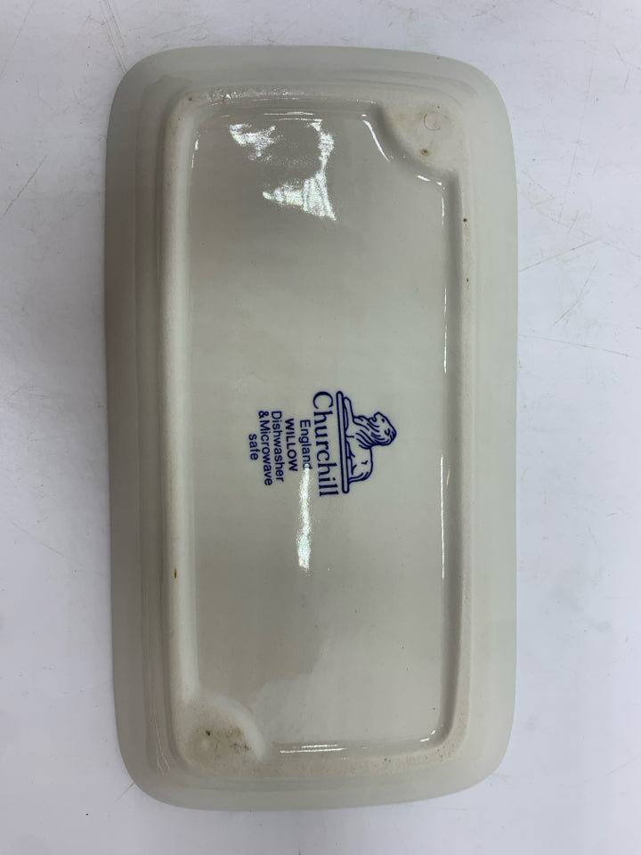30PC CHURCHILL BLUE WILLOW SET SERV FOR 6.