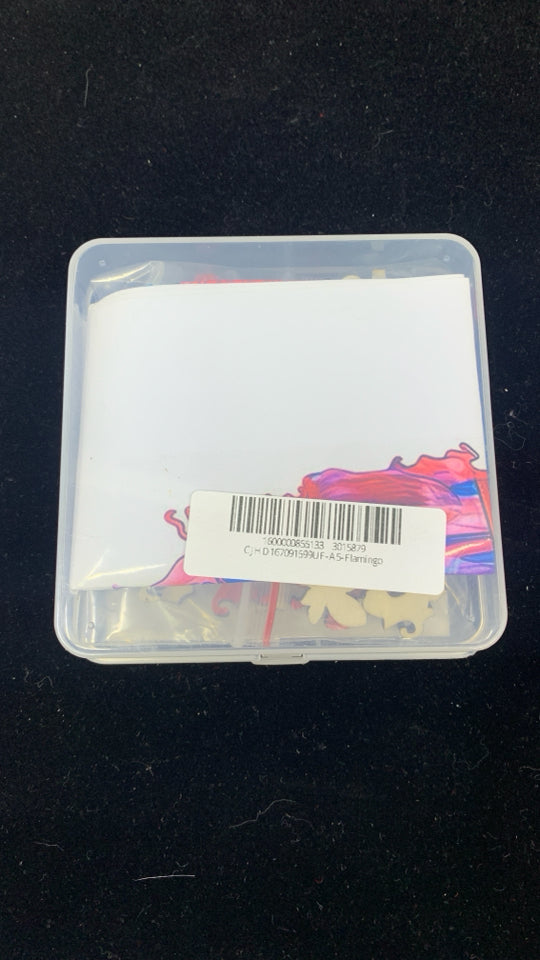 NIB WOODEN JIGSAW PUZZLE FLAMINGO.