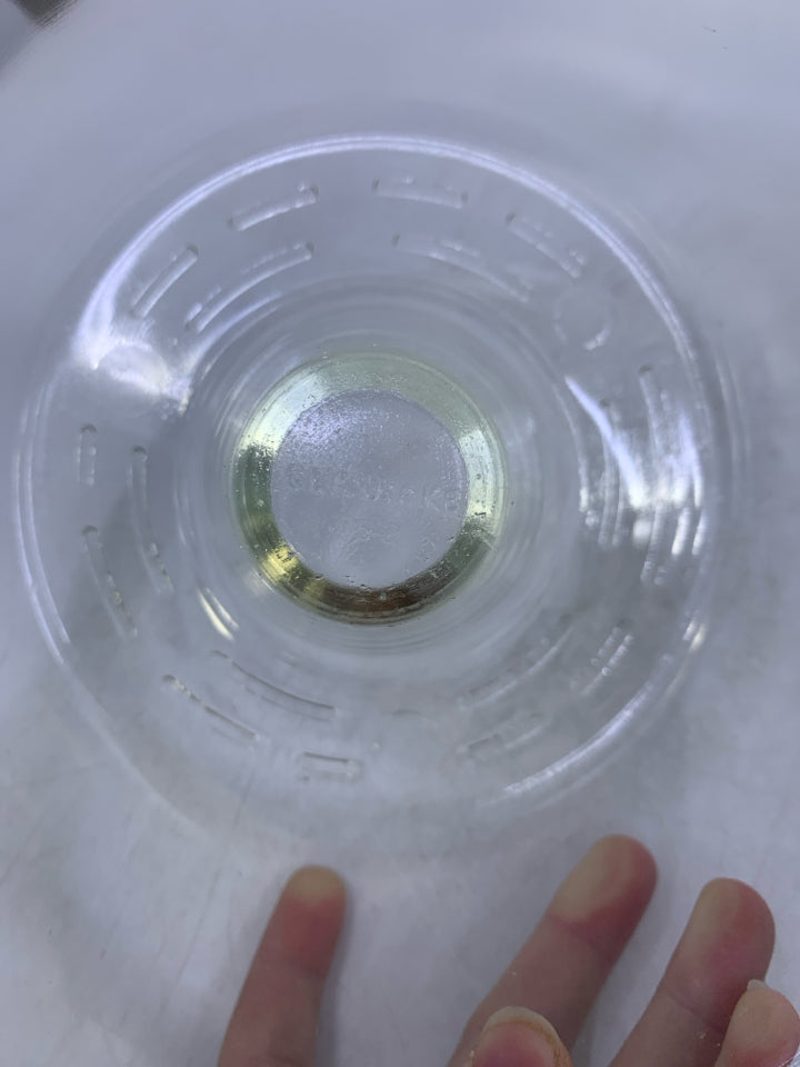 VTG CLEAR GLASS TUBE BUNDT CAKE PAN.