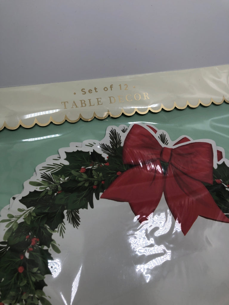 NIP  WREATH PAPER PLACEMATS