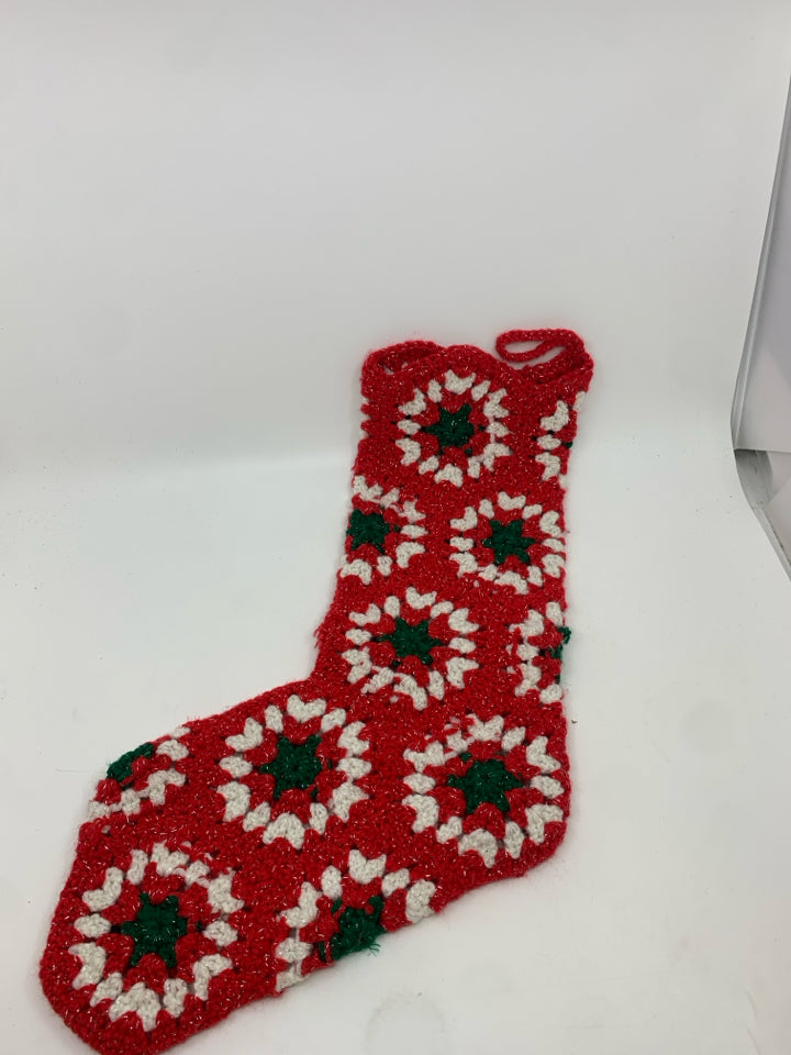 HANDMADE KNIT STOCKING.