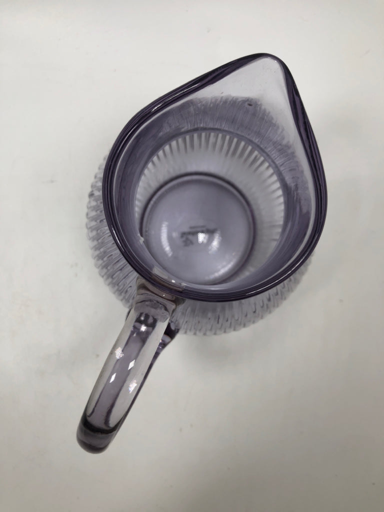 SM PURPLE GLASS PITCHER.