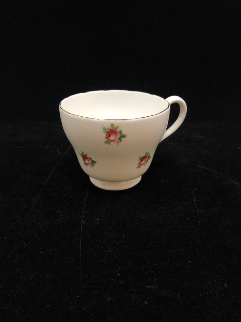 ROSE TEA CUP & SAUCER - ROYAL ADDERLEY.