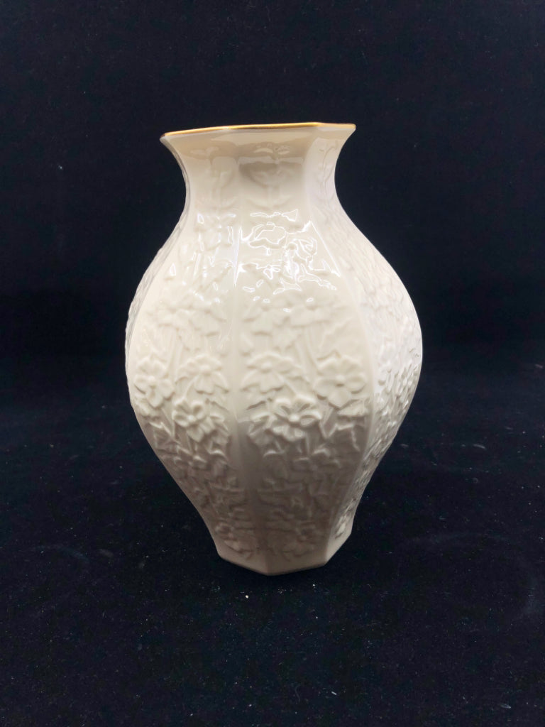 LENOX SLIGHT EMBOSSED VASE.