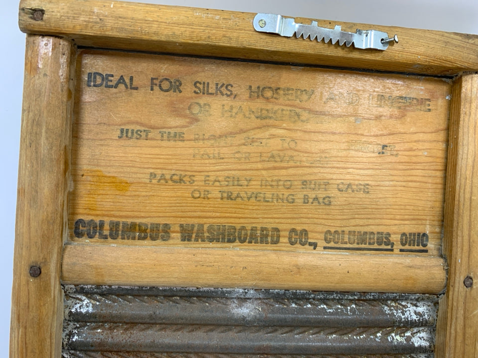 VTG ABC WASH BOARD DECOR.