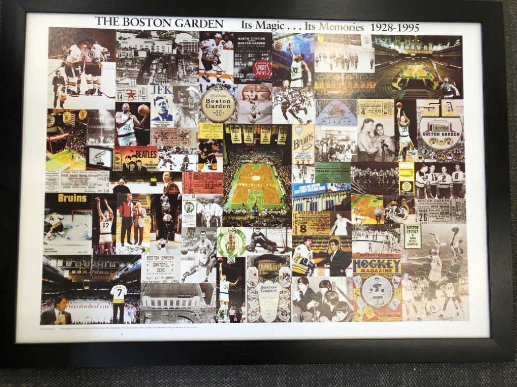 BOSTON GARDEN COLLAGE WALL ART.
