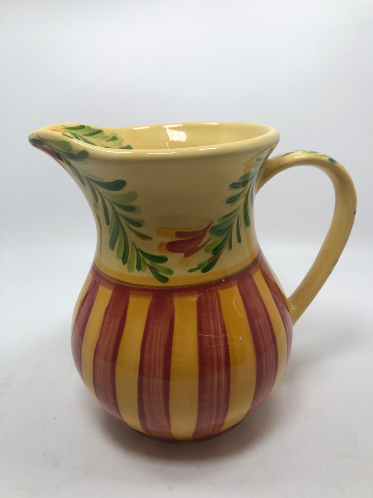 YELLOW PAINTED PITCHER.