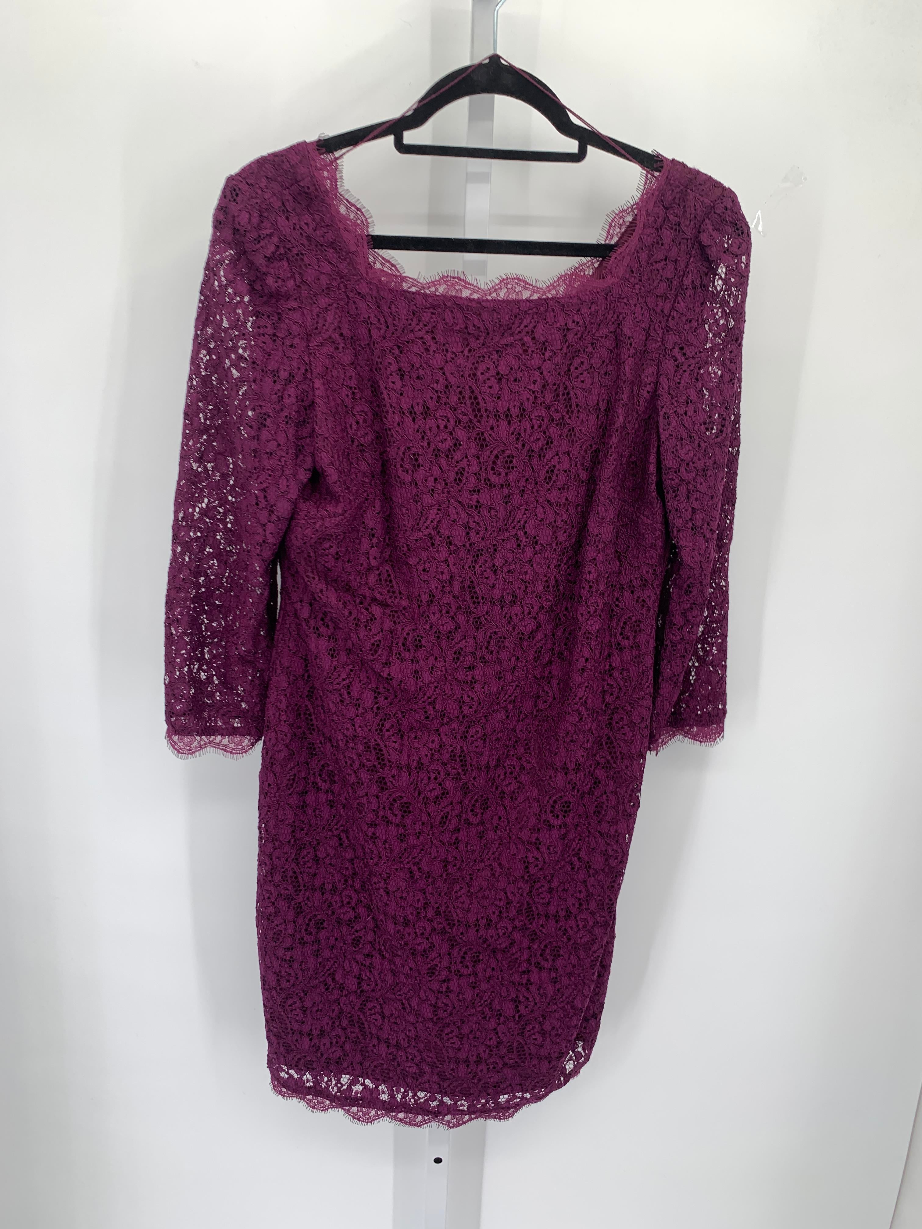 Adrianna Papell Size 10 Misses Long Sleeve Dress