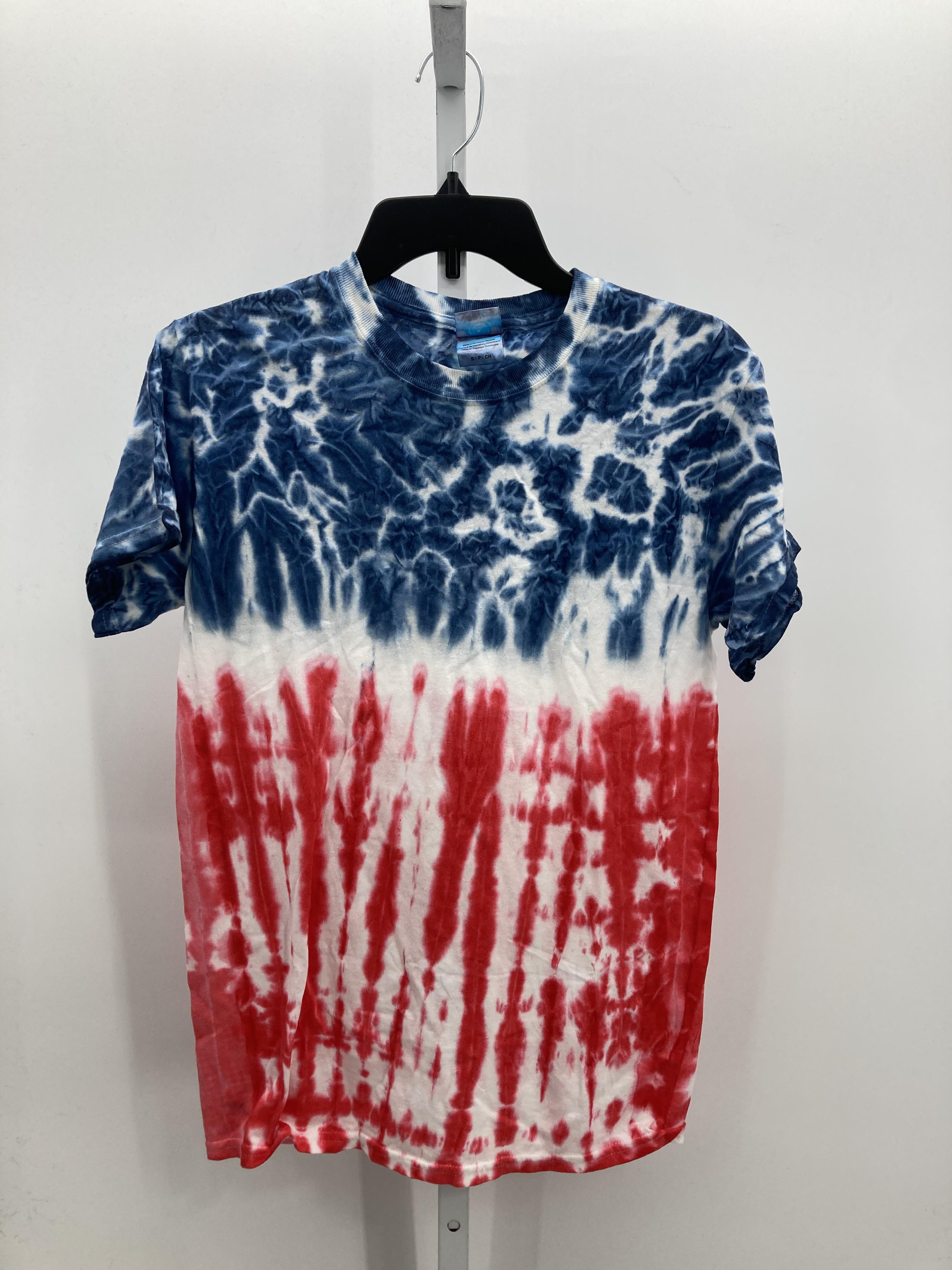 RED BLUE TIE DYE.