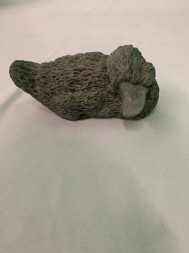 RESIN CARVED BABY DUCKLING.