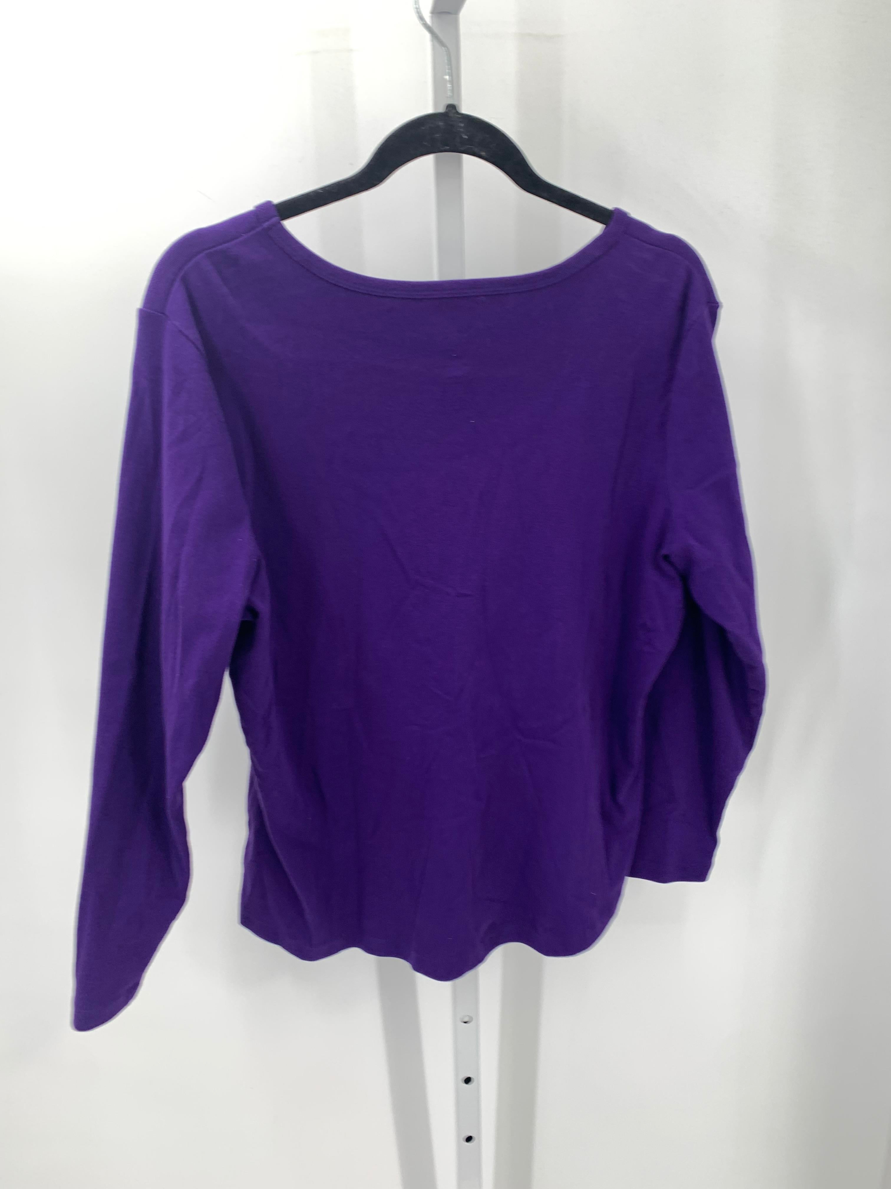 St. Johns Bay Size XX Large Petite Petite Long Sleeve Shirt