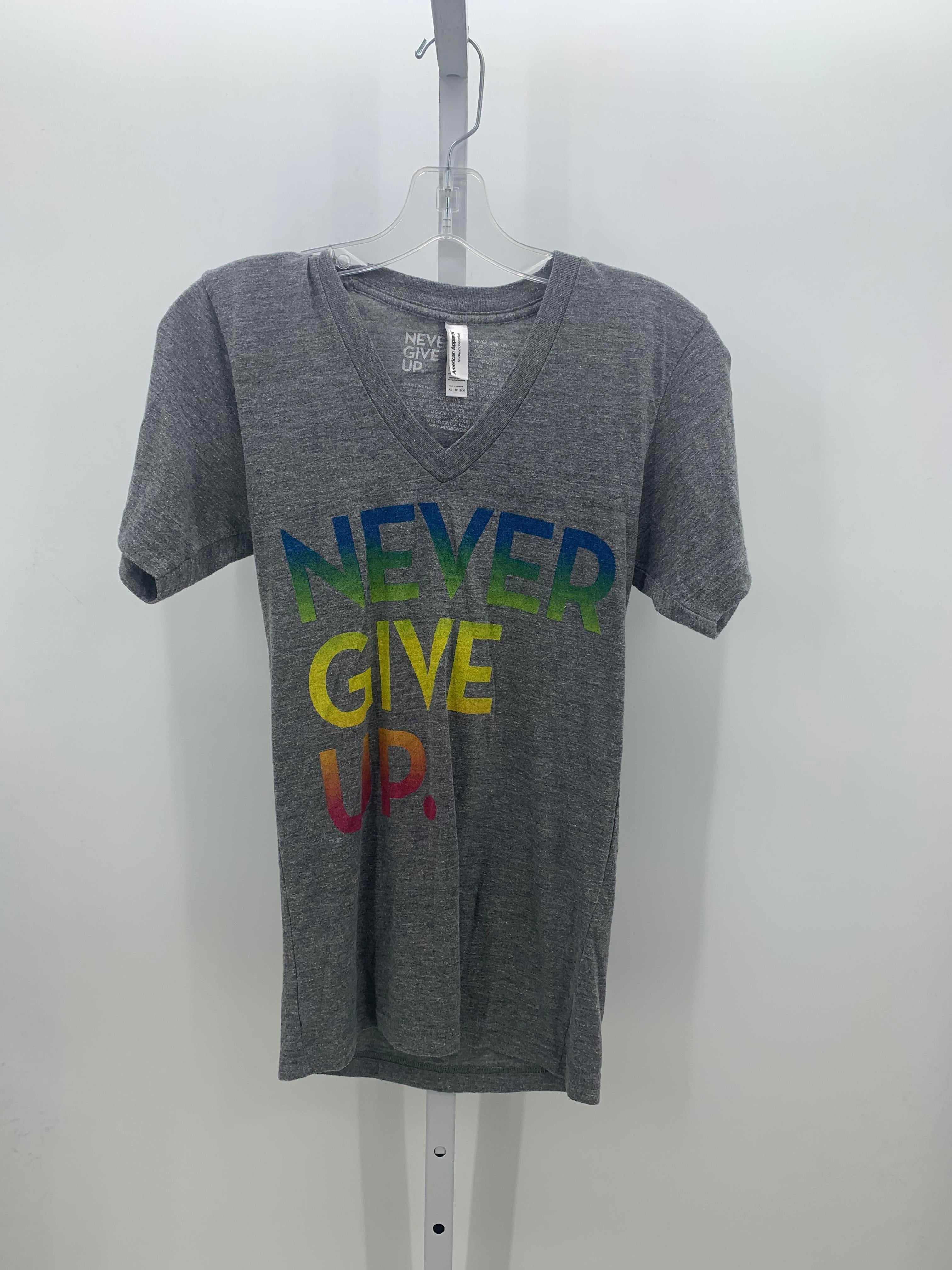 American Apparel Size X Small Misses Short Sleeve Shirt