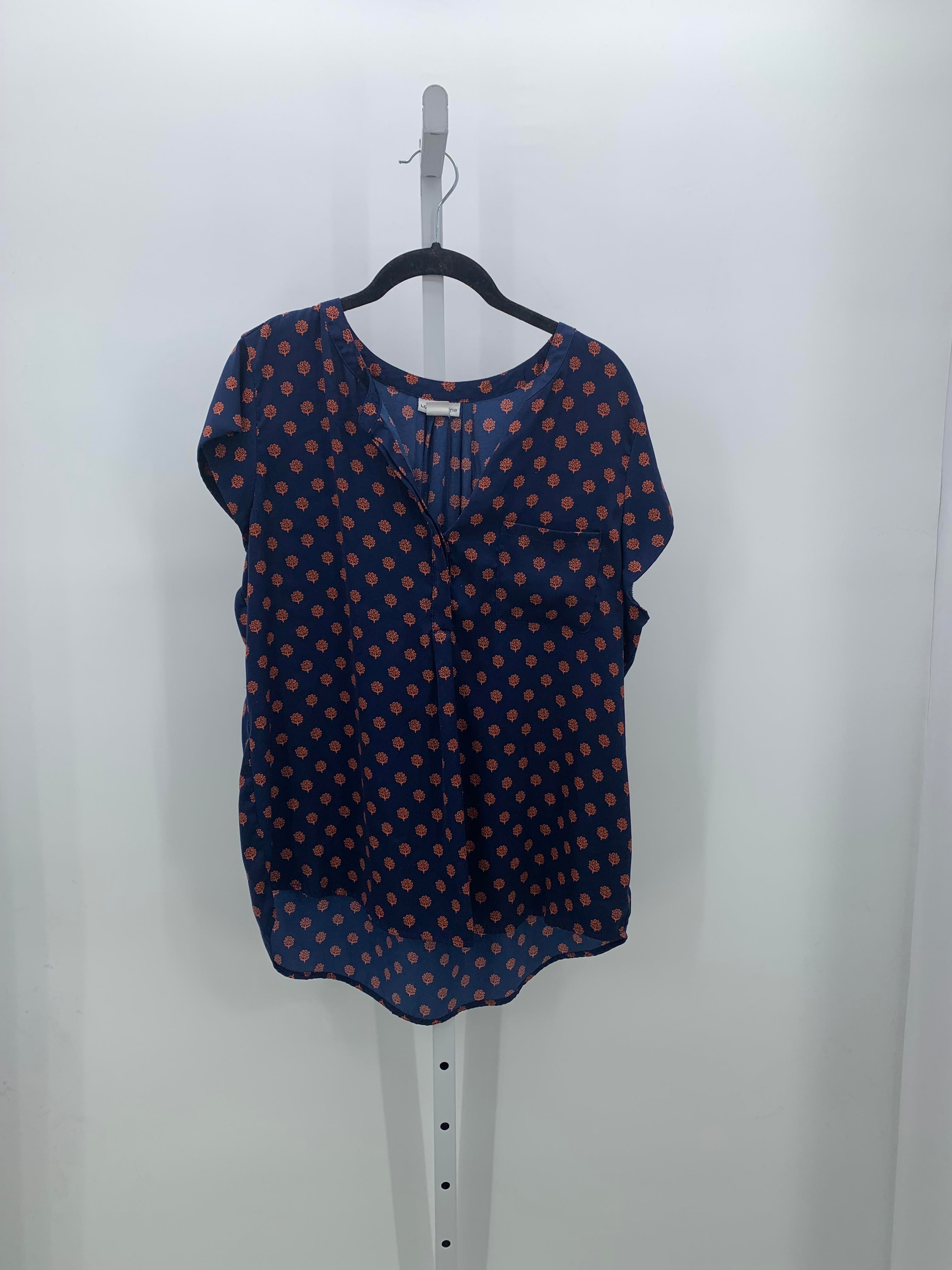 Liz Claiborne Size Large Misses Short Sleeve Shirt
