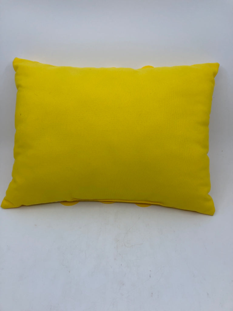 YELLOW FLOWER PETAL PILLOW.