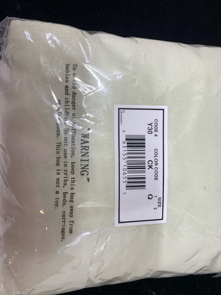 NIP PALE GREEN QUEEN SHEET SET
