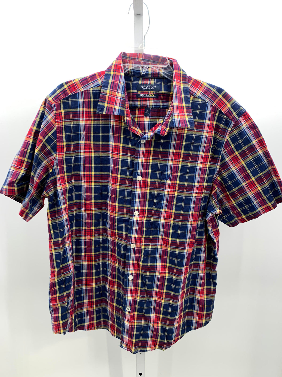 PLAID BTN DOWN