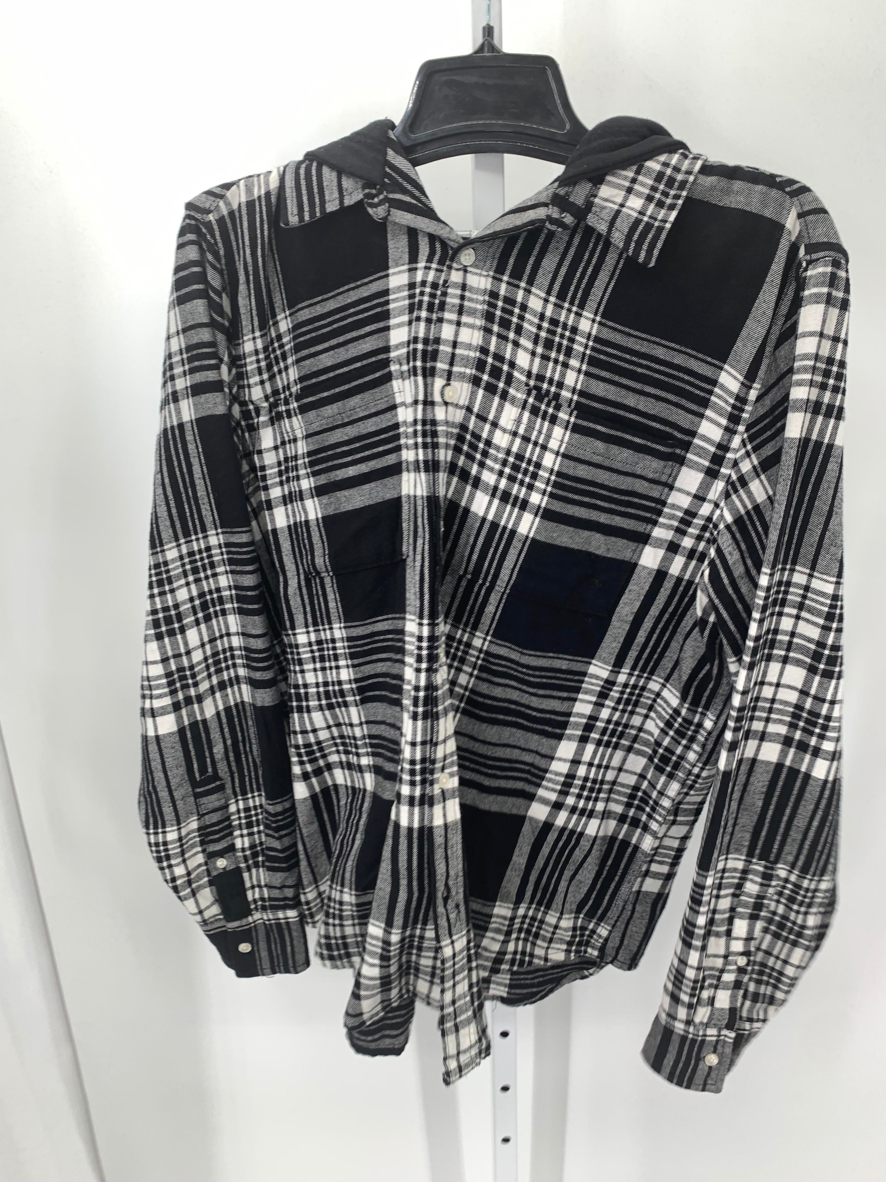 TALL PLAID HOODED BTN DOWN