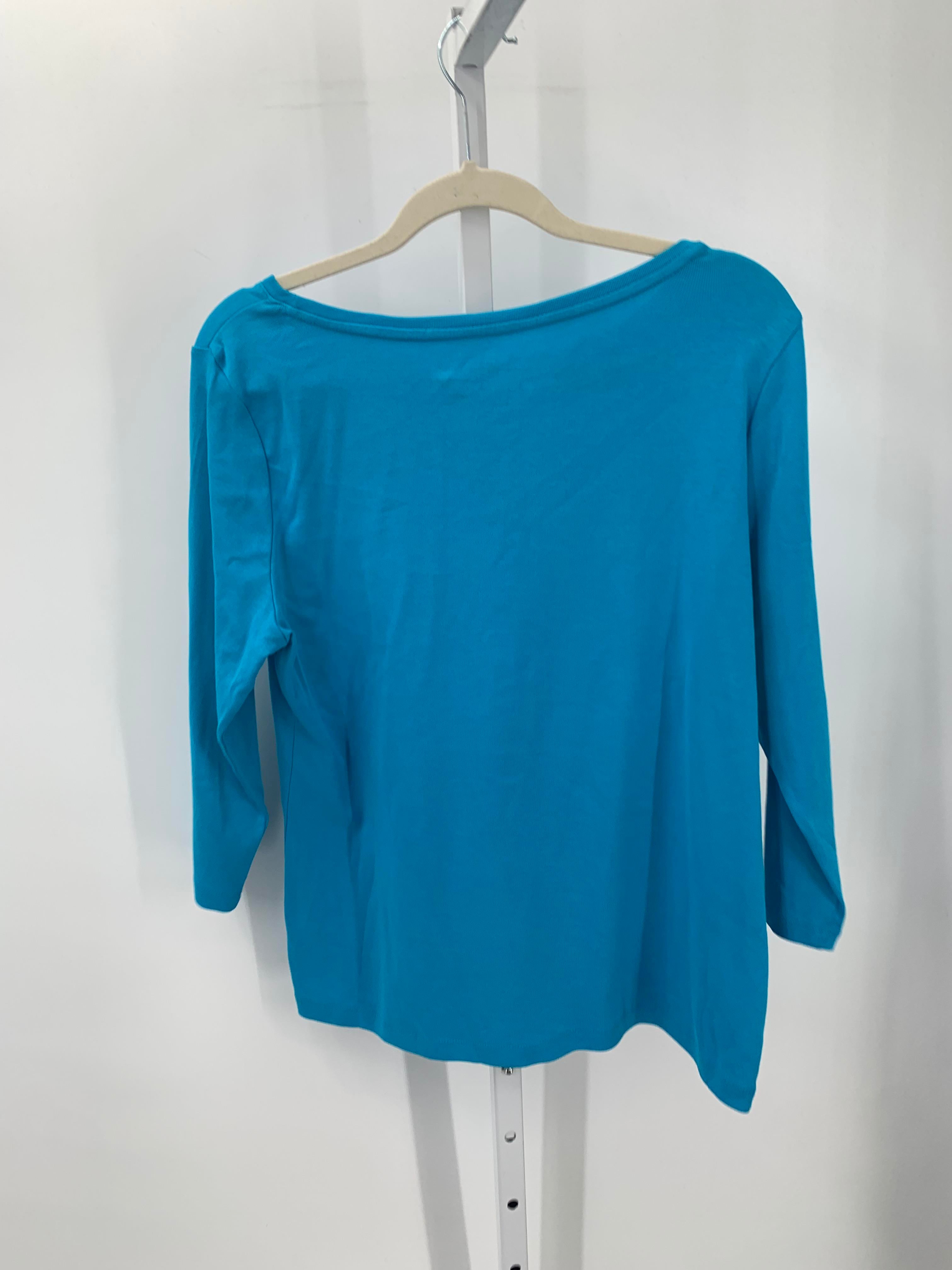 Talbots Size Large Misses 3/4 Sleeve Shirt
