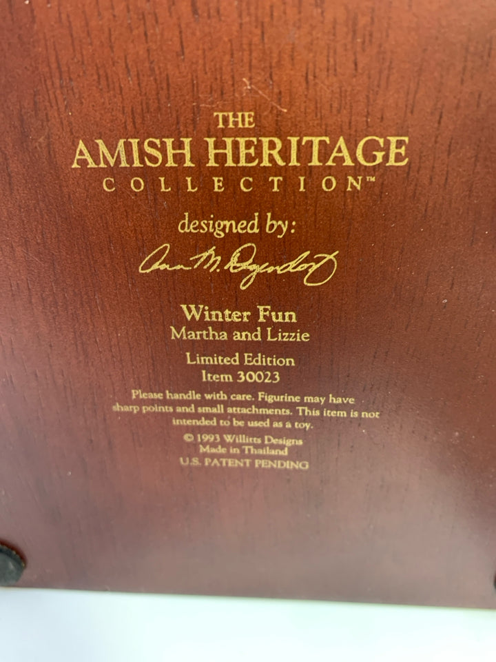 THE AMISH HERITAGE COLLECTION WINTER FUN W/QUILT.
