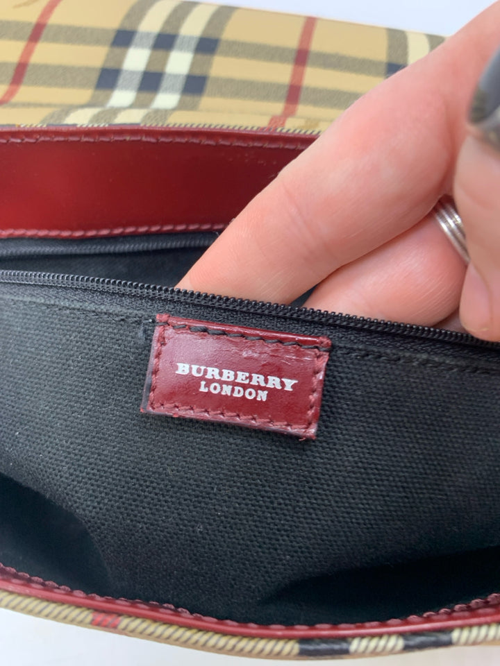 Burberry Haymarket Check Coated Canvas Shoulder Bag