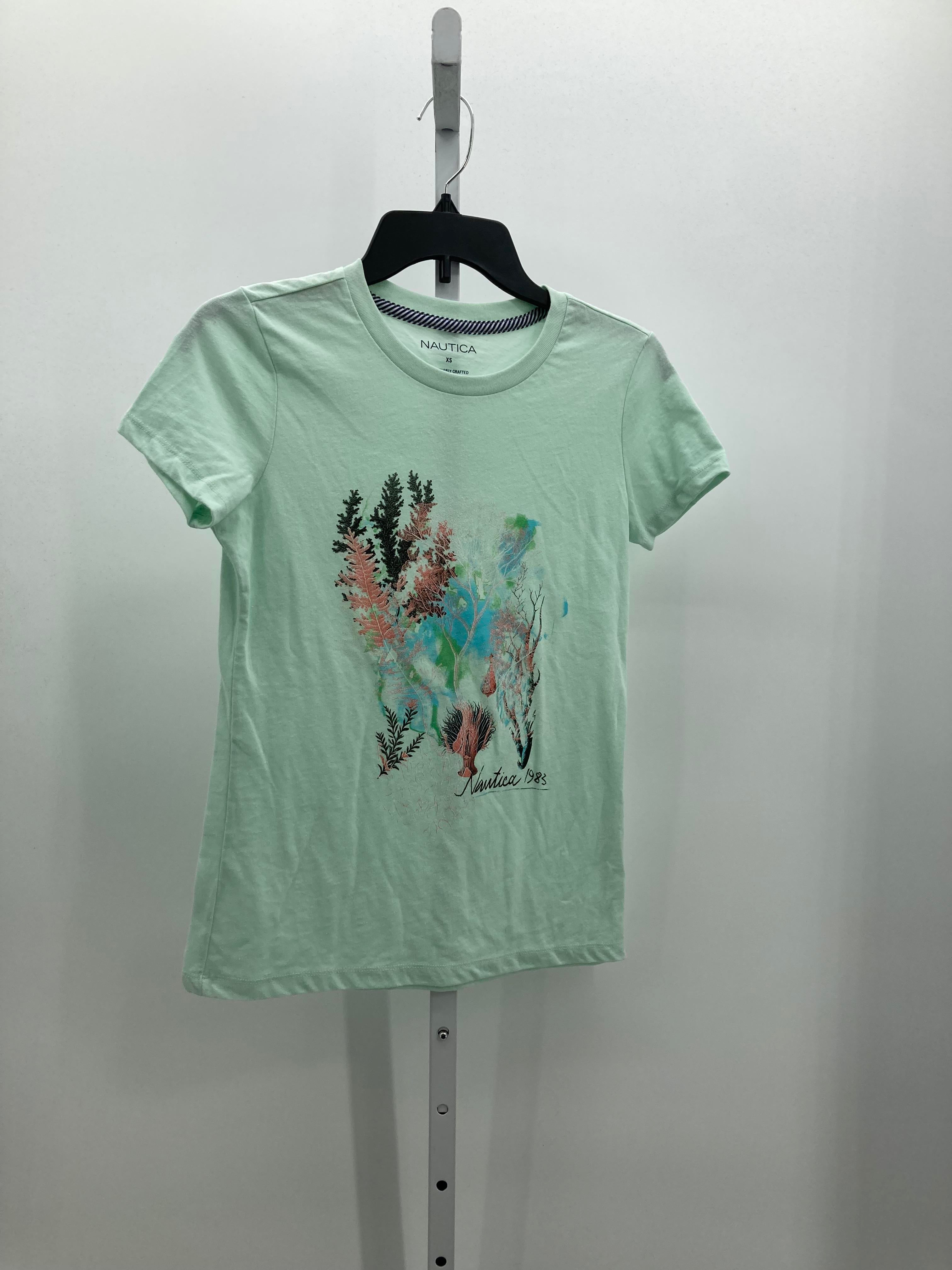 Nautica Size X Small Misses Short Sleeve Shirt