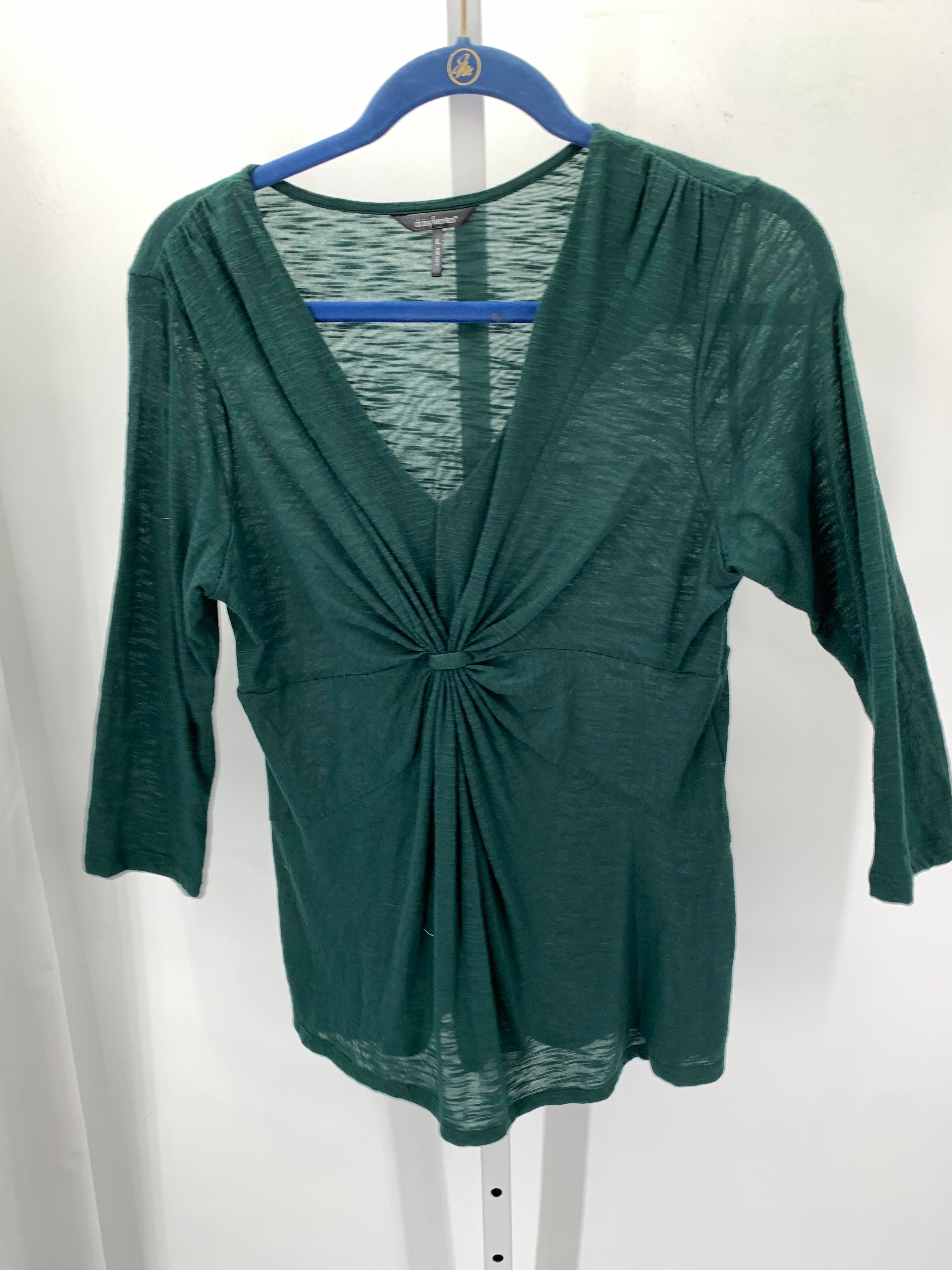Daisy Fuentes Size Large Misses 3/4 Sleeve Shirt